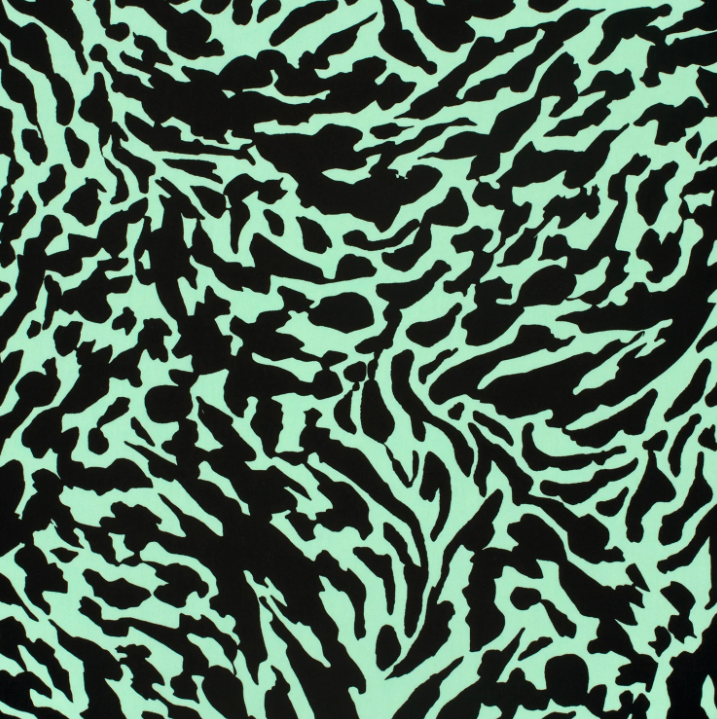 Bamboo poplin mint met tijgerpatroon   -  My Image